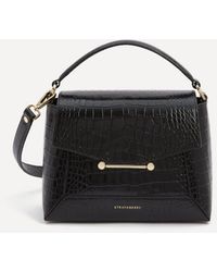 Strathberry - Mosaic Croc-Embossed Leather Top Handle Bag - Lyst