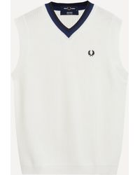 Fred Perry - Re-issues V-neck Knitted Tank-top L - Lyst