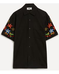 YMC - Mens Idris Short-sleeve Embroidered Shirt - Lyst