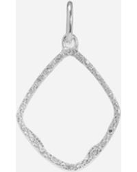 Monica Vinader Riva Diamond Hoop Pendant - Metallic