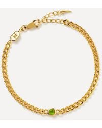 Missoma - 18Ct-Plated Vermeil August Birthstone Chain Bracelet - Lyst