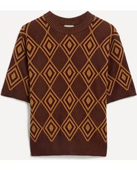 Dries Van Noten - Mens Knitted Graphic Jacquard Sweater L - Lyst
