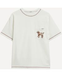 Bode - Mens Griffon Embroidered Pocket T-shirt Xl - Lyst