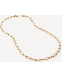 Monica Vinader - 18ct Gold-plated Vermeil Silver Alta Textured Medium Chain Necklace - Lyst