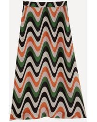 FARM Rio - Wave Gradient Multicolour Midi Skirt - Lyst