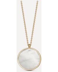 Astley Clarke - 18Ct-Plated Vermeil Stilla Mother Of Pearl Locket Necklace - Lyst