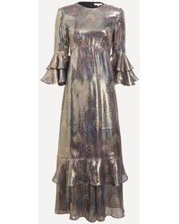 Liberty - Silk Lame Gala Dress - Lyst