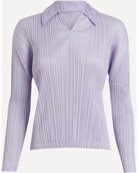 Pleats Please Issey Miyake - Women's Monthly Colours October Pleated Long-sleeve Top 4 - Lyst