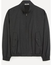 AURALEE - Ultra-Fine Tropical Wool Zip Blouson Jacket - Lyst