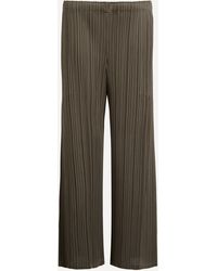 Pleats Please Issey Miyake - Women's Monthly Colours March Pleated Trousers 3 - Lyst