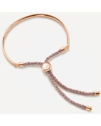 Monica Vinader - Rose Gold Plated Vermeil Silver Fiji Cord Friendship Bracelet - Lyst