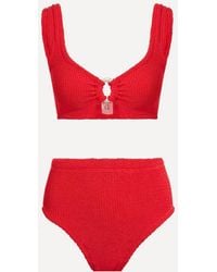 Hunza G - Nadine Bikini With Pearly Hoops - Lyst