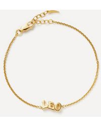 Missoma - 18ct Gold-plated Vermeil Silver Leo Zodiac Pendant Bracelet - Lyst
