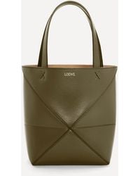Loewe - Puzzle Fold Mini Leather Tote Bag - Lyst