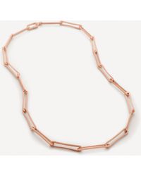 Monica Vinader - Rose Gold Plated Vermeil Silver 22'alta Long Link Chain Necklace - Lyst