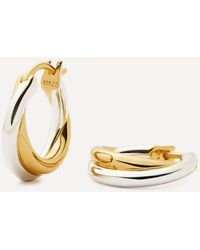 Missoma - X Lucy Williams Mixed Metal Entwine Small Hoop Earrings - Lyst