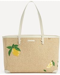 Liberty - Women's Raffia Lemon Tote Bag One Size - Lyst