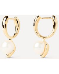 Pdpaola - 18Ct-Plated La Perla Mini Hoop Earrings - Lyst