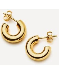 Missoma - 18Ct-Plated Vermeil Chubby Small Hoop Earrings - Lyst