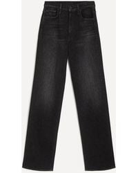 Mother - The Rambler Zip High-Rise Straight-Leg Heel Jeans - Lyst