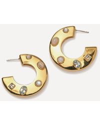 Lizzie Fortunato - Plated Organic Hoop Earrings - Lyst