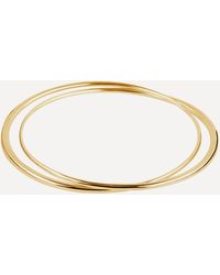 Dinny Hall - Gold Plated Vermeil Silver Signature Double Bangle - Lyst