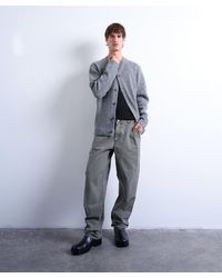 TOPMAN - Straight-Fit Canvas Trousers - Lyst