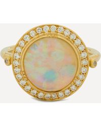 Brooke Gregson 18ct Gold Australian Opal Galaxy Ring - Metallic