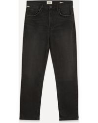 Citizens of Humanity - Women's Isola Straight Crop Plush Black Jeans 25 - Lyst