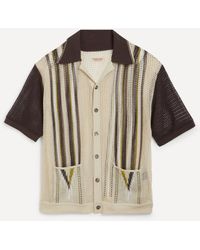 Kapital - Tennessee Mesh Knit Cuban Polo Shirt - Lyst