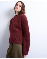TOPSHOP - Knitted Premium Alpaca Crew-Neck Boxy Jumper - Lyst