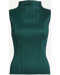 Pleats Please Issey Miyake - Women's New Colourful Basics 3 December Dark Green Sleeveless Top 4 - Lyst