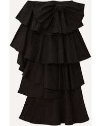 FARM Rio - Women's Black Tiered Bow Detail Maxi-skirt - Lyst