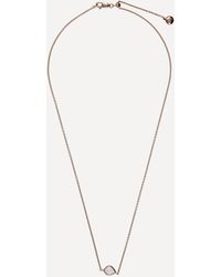 Monica Vinader Rose Gold Plated Vermeil Silver Siren Rose Quartz Mini Nugget Necklace - Metallic
