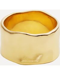 Monica Vinader - Gold Plated Vermeil Silver Siren Muse Wide Band Ring - Lyst