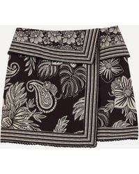 FARM Rio - Women's Black Paisley Bloom Mini-skirt 24 - Lyst