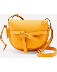 Loewe Small Gate Leather Cross-body Bag - Yellow