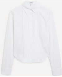 Loewe - Women's Pleated Cotton Poplin Shirt 14 - Lyst