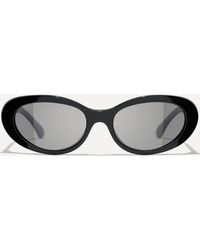 Chanel - Women's Oval Sunglasses One Size - Lyst