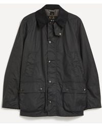Barbour - Mens Ashby Navy Waxed Jacket - Lyst