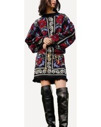 FARM Rio - Mixed Valentina V-Neck Knit Dress - Lyst