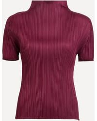 Pleats Please Issey Miyake - Monthly Colours: May Pleated Short-Sleeve Top - Lyst