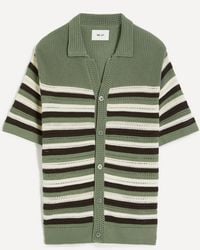 NN07 - Lars Striped Polo Cardigan - Lyst