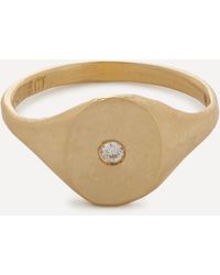 Seb Brown - Mens 9ct Gold Hole Signet Ring - Lyst