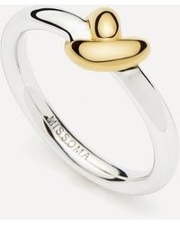 Missoma - X Lucy Williams Mixed Metal Knot Stacking Ring - Lyst