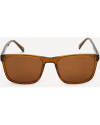 YMC Matti Bold Rectangle Sunglasses - Brown