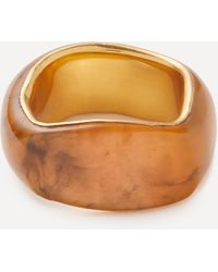 Completedworks - Mens 14ct Gold-plated Vermeil Silver A Virtuous Circle Tortoise Shell Ring - Lyst