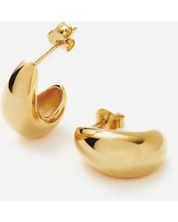 Missoma - 18ct Gold-plated Vermeil Silver Savi Mini Dome Huggie Hoop Earrings One Size - Lyst