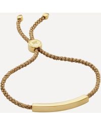 Monica Vinader - Gold Plated Vermeil Silver Linear Cord Friendship Bracelet - Lyst