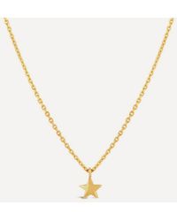 Dinny Hall Gold Plated Vermeil Silver Bijou Mini Star Pendant Necklace - Metallic